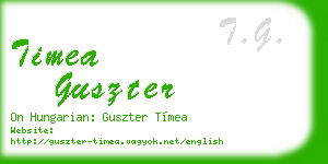 timea guszter business card